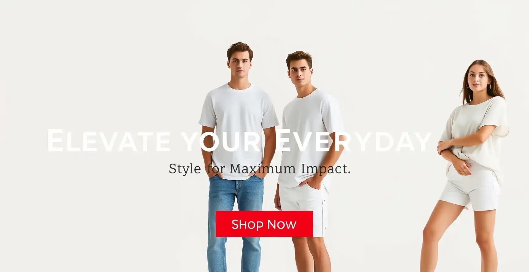 Fashion collection featuring three mannequins in stylish outfits